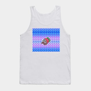 Chocolate Covered Strawberry Checkered Holographic Tank Top